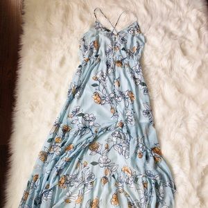 Charlotte Russe blue floral high low dress